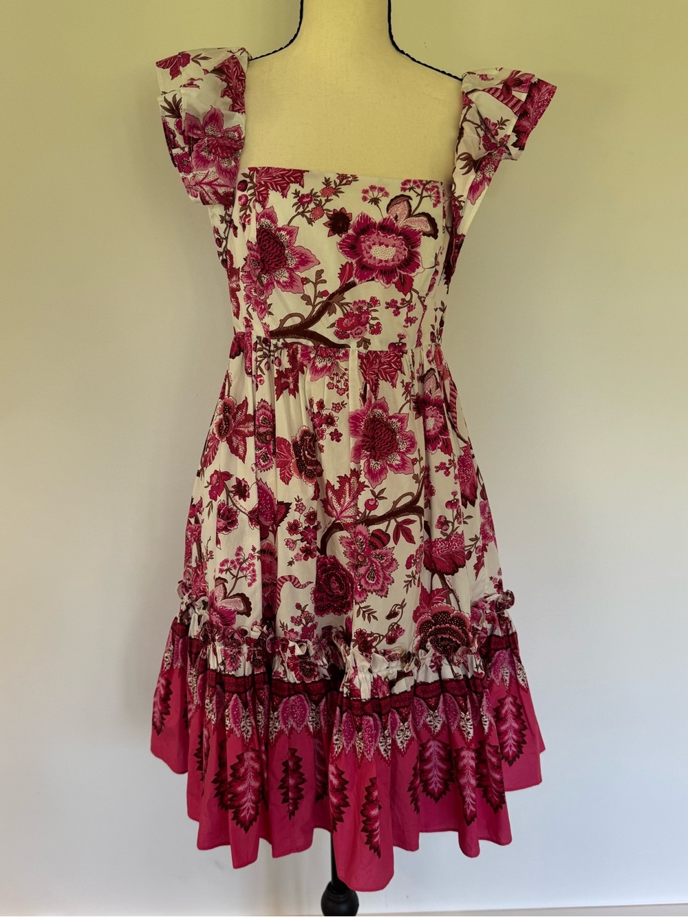 Cara Cara Lexa Mini Dress in Jacobean Rouge Floral – Size Small